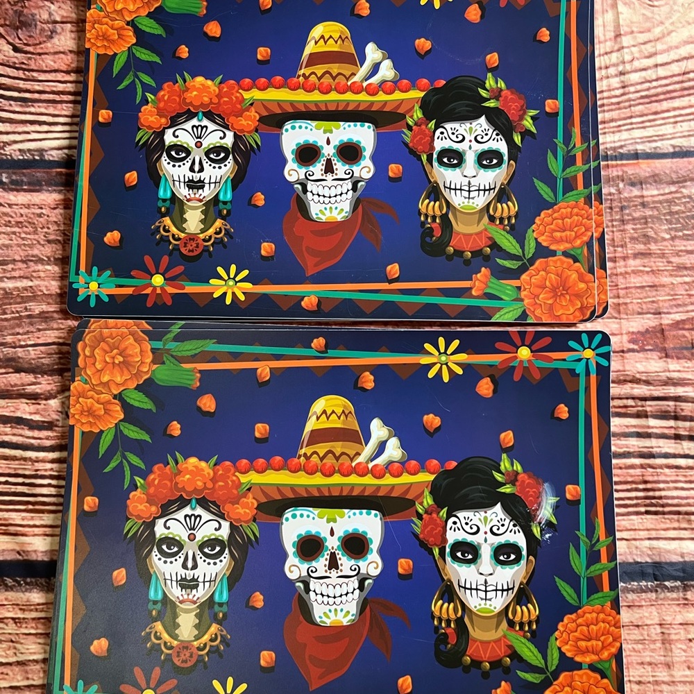 Colorful Day of the Dead Placemats